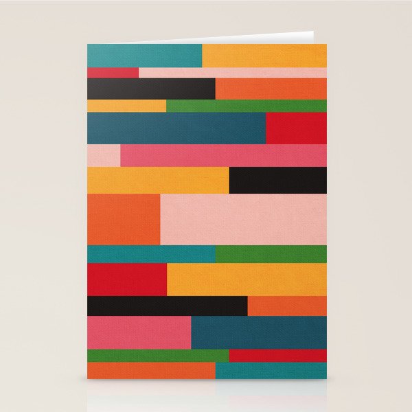 Colorful Patchwork MCM Art Stationery Card Gallery Image 2