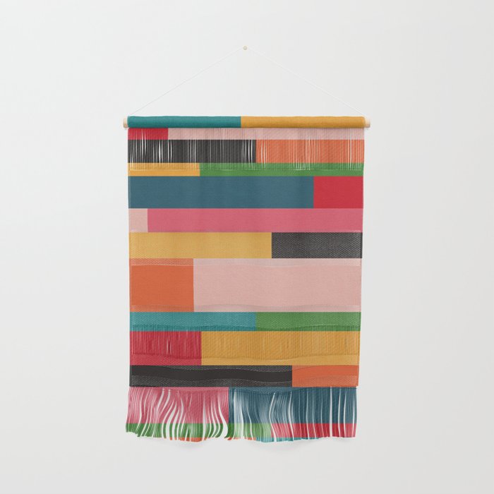 Colorful Patchwork MCM Art Wall Hanging Gallery Image 1