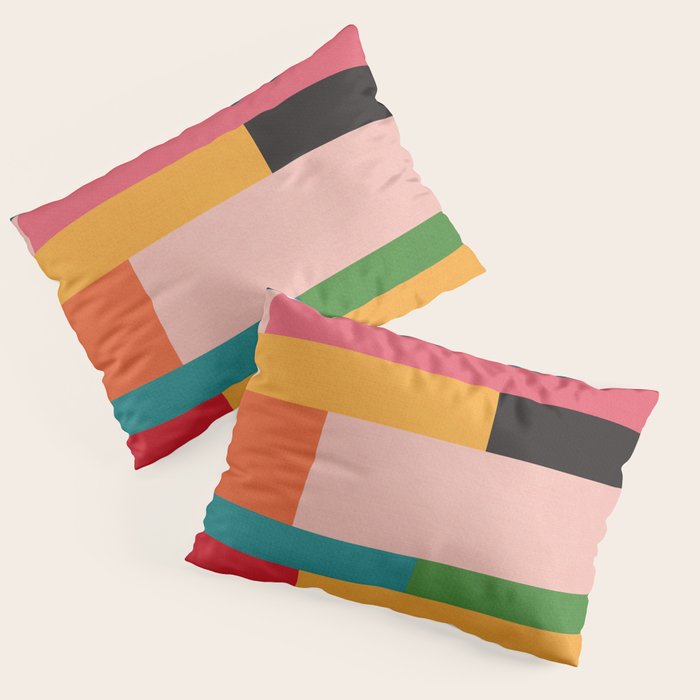 Colorful Patchwork MCM Art Pillow Sham Gallery Image 1