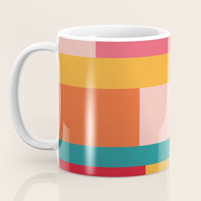 Colorful Patchwork MCM Art Coffee Mug Gallery Image 3