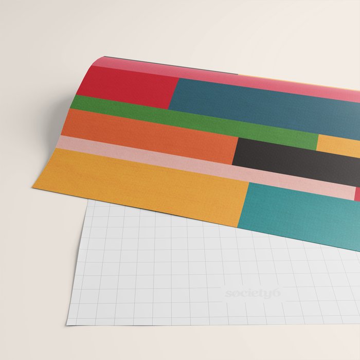 Colorful Patchwork MCM Art Wrapping Paper Gallery Image 2