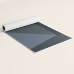 Blue Beige Low Poly Geometric Triangles Mathematical Art Yoga Mat Gallery Image 2