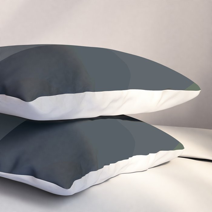 Blue Beige Low Poly Geometric Triangles Mathematical Art Pillow Sham Gallery Image 3