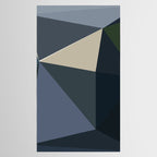 Blue Beige Low Poly Geometric Triangles Mathematical Art Tablecloth Gallery Image 2