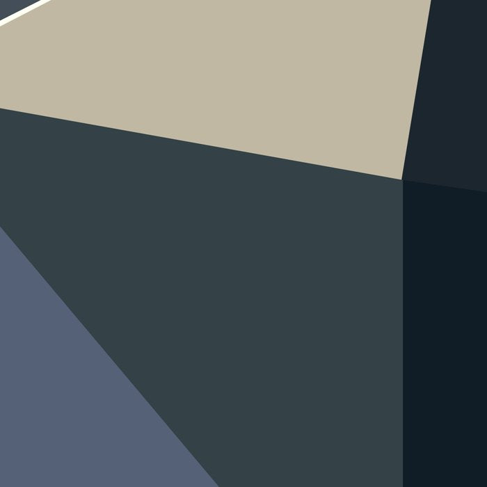 Blue Beige Low Poly Geometric Triangles Mathematical Art Coffee Mug Gallery Image 2