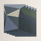 Blue Beige Low Poly Geometric Triangles Mathematical Art Wrapping Paper Gallery Image 3