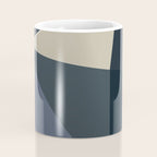 Blue Beige Low Poly Geometric Triangles Mathematical Art Coffee Mug Gallery Image 4