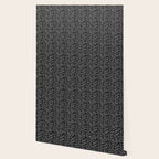 Abstract black and white line doodle pattern Wallpaper Gallery Image 2