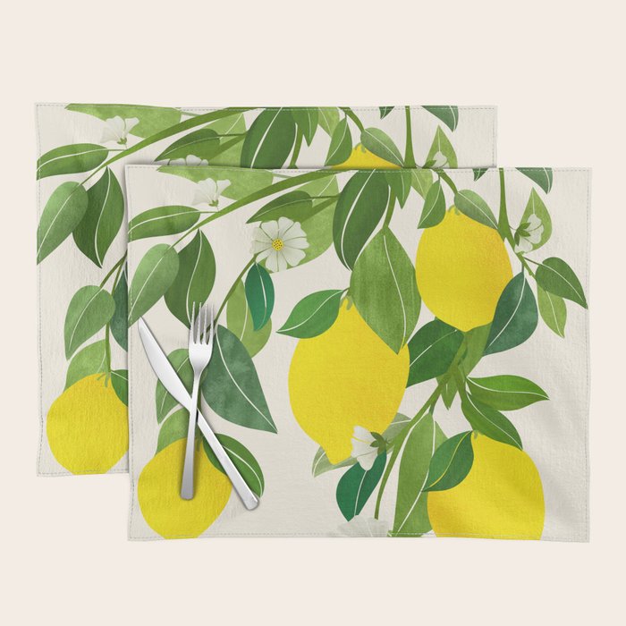 Summer Lemons / Tropical Fruit Series Placemat Gallery Image 1