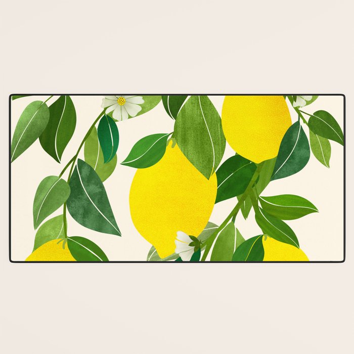 Summer Lemons / Tropical Fruit Series Desk Mat Gallery Image 3