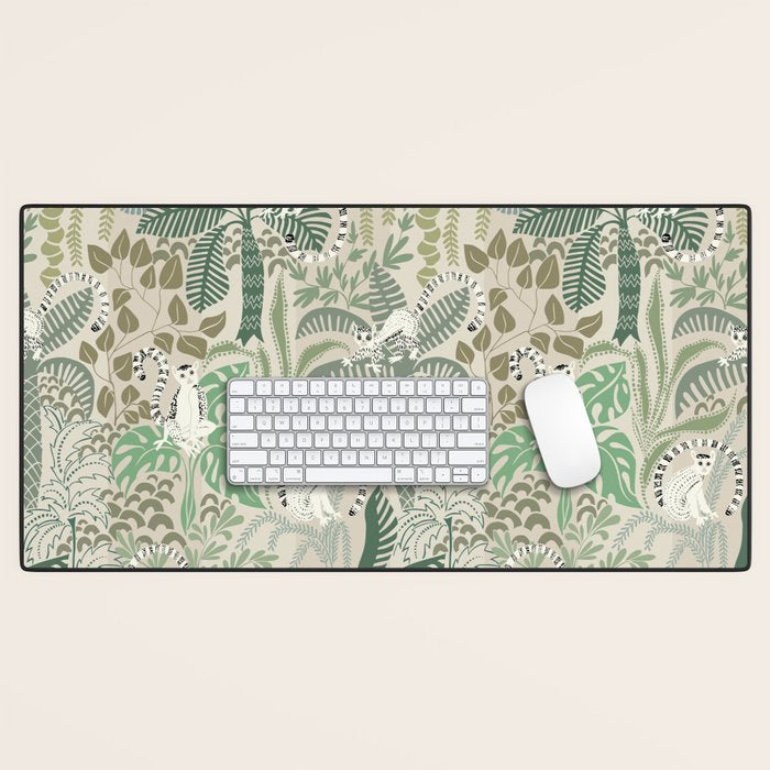 Jungle adventure natural green Desk Mat Gallery Image 1