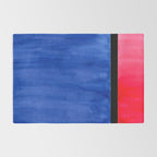 Rothko Abstract Mid Century Modern Minimalist Colorful Simple Nautical Red Blue Rug Gallery Image 2