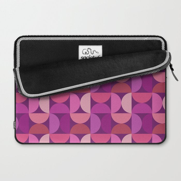 Mid Century Modern Shapes - Pink Magenta Laptop Sleeve Gallery Image 2
