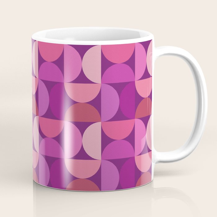 Mid Century Modern Shapes - Pink Magenta Coffee Mug Gallery Image 1