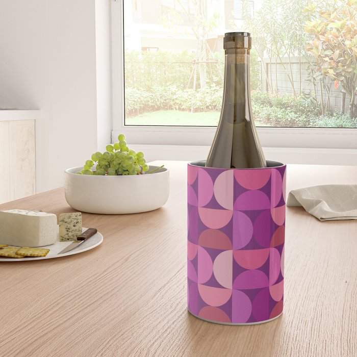 Mid Century Modern Shapes - Pink Magenta Wine Chiller Gallery Image 4