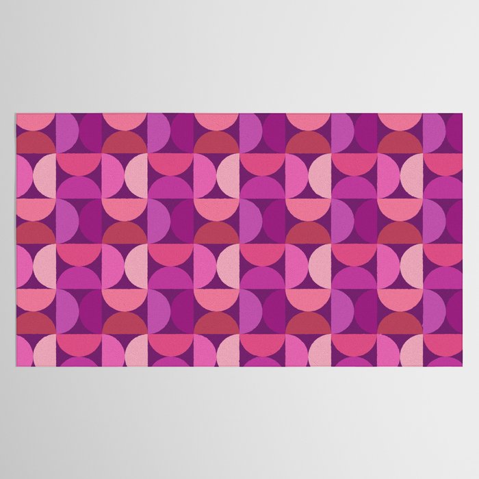 Mid Century Modern Shapes - Pink Magenta Tablecloth Gallery Image 2
