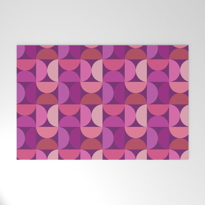 Mid Century Modern Shapes - Pink Magenta Welcome Mat Gallery Image 1