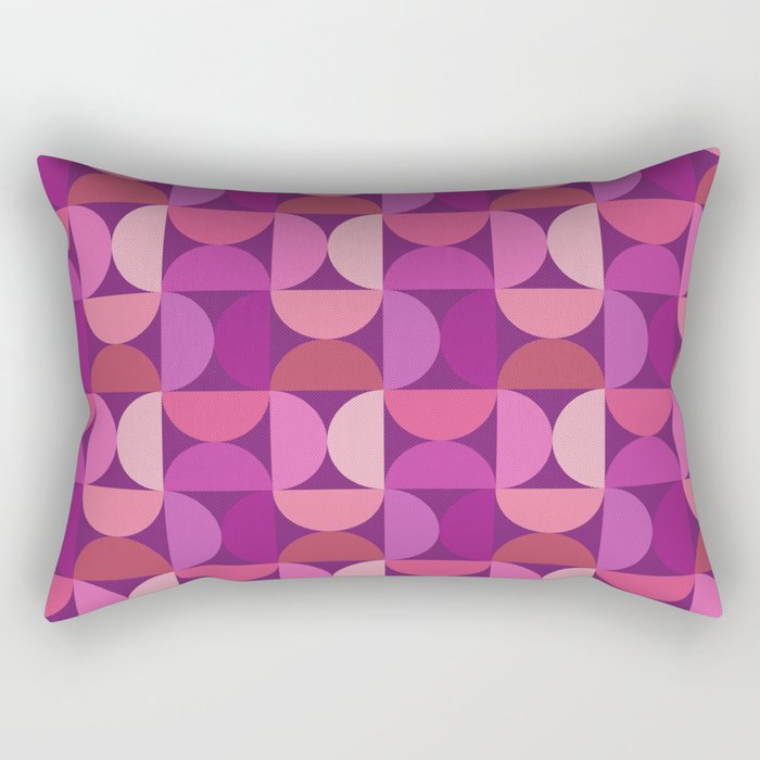 Mid Century Modern Shapes - Pink Magenta Rectangular Pillow Gallery Image 1