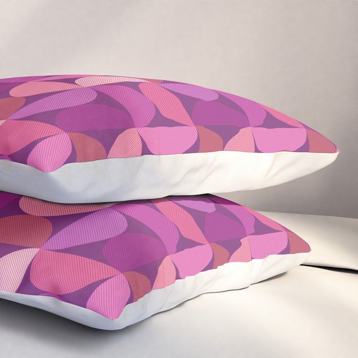 Mid Century Modern Shapes - Pink Magenta Pillow Sham Gallery Image 3