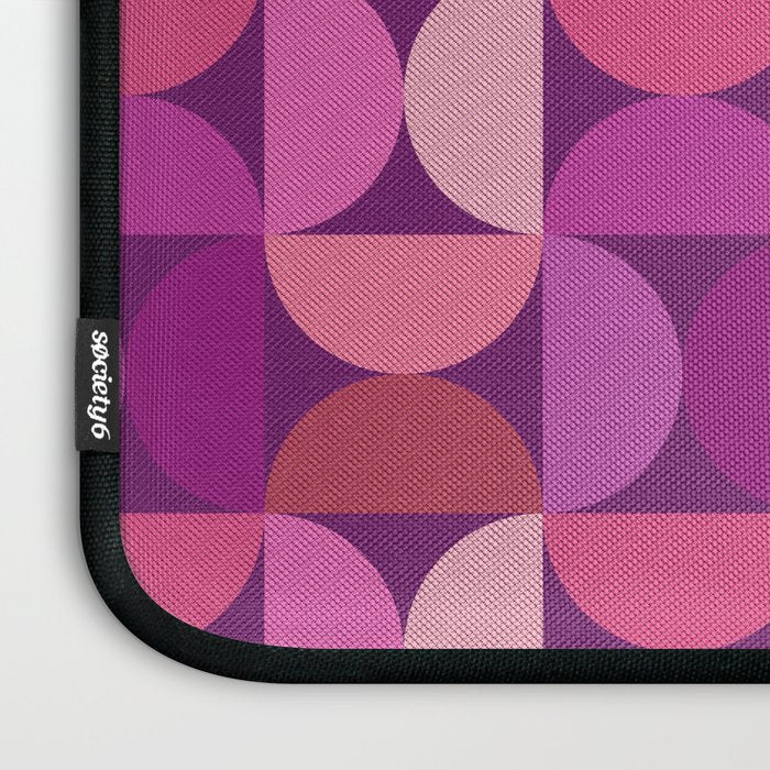Mid Century Modern Shapes - Pink Magenta Laptop Sleeve Gallery Image 3