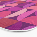 Mid Century Modern Shapes - Pink Magenta Bath Mat Gallery Image 3