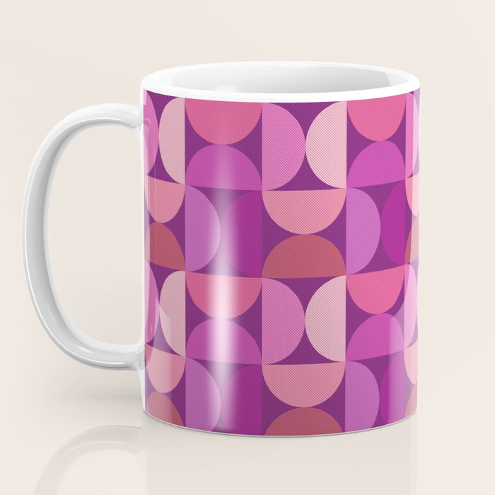 Mid Century Modern Shapes - Pink Magenta Coffee Mug Gallery Image 3