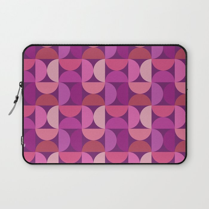 Mid Century Modern Shapes - Pink Magenta Laptop Sleeve Gallery Image 1