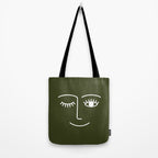 Wink (Olive Green) Tote Bag Gallery Image 2