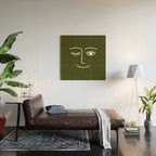 Wink (Olive Green) Wood Wall Art Gallery Image 2