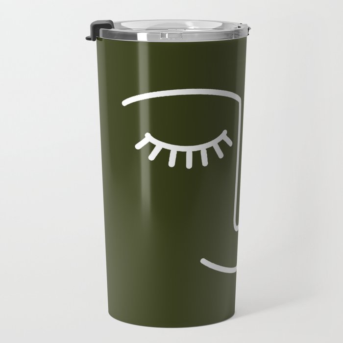 Wink (Olive Green) Travel Mug Gallery Image 3