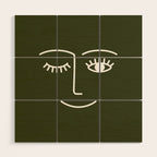 Wink (Olive Green) Wood Wall Art Gallery Image 1