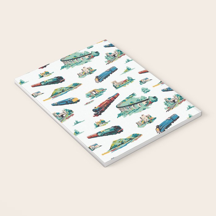 Busy Locomotives - Retro Children's Train Print Notebook Gallery Image 3