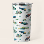 Busy Locomotives - Retro Children's Train Print Travel Mug Gallery Image 1