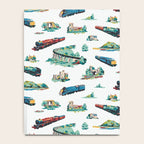 Busy Locomotives - Retro Children's Train Print Notebook Gallery Image 4