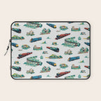Busy Locomotives - Retro Children's Train Print Laptop Sleeve Gallery Image 1