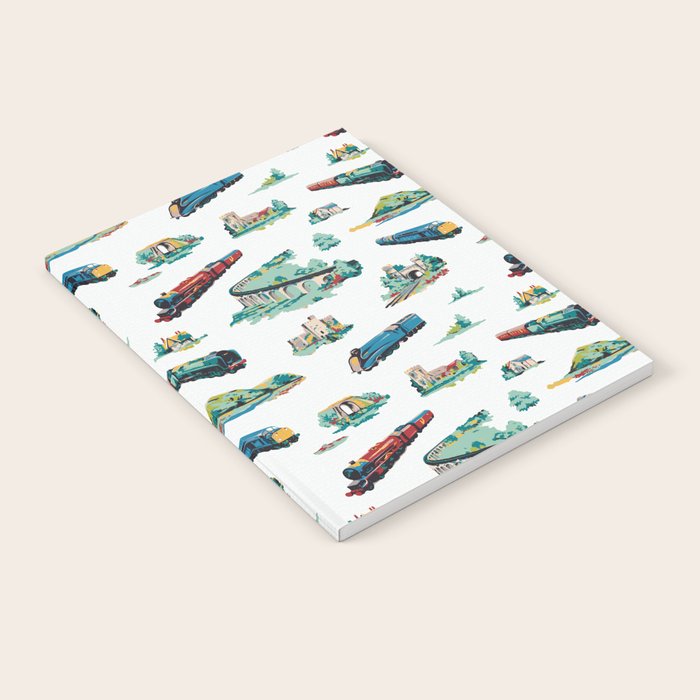 Busy Locomotives - Retro Children's Train Print Notebook Gallery Image 2