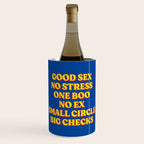 Good Sex, No Stress, One Boo, No Ex, Small Circle, Big Checks Wine Chiller Gallery Image 1