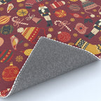 Retro Christmas Ornaments Rug Gallery Image 4