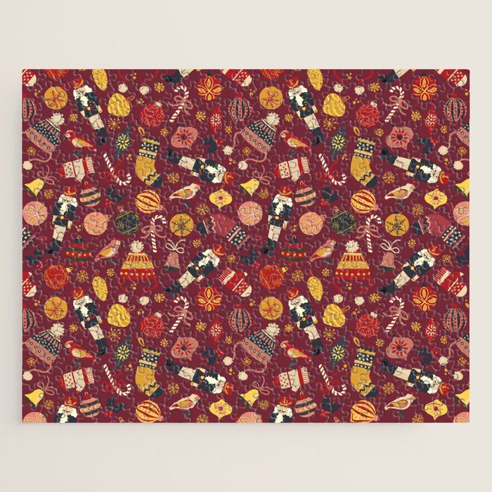 Retro Christmas Ornaments Jigsaw Puzzle Gallery Image 1