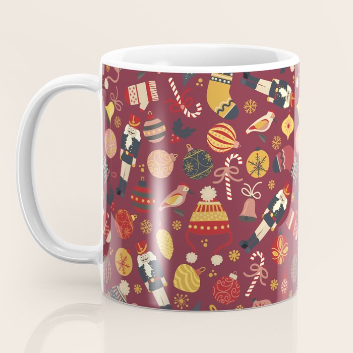 Retro Christmas Ornaments Coffee Mug Gallery Image 3