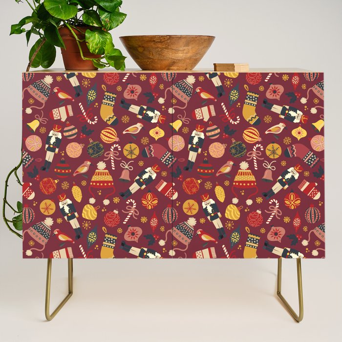 Retro Christmas Ornaments Credenza Gallery Image 1