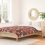 Retro Christmas Ornaments Duvet Cover Gallery Image 2
