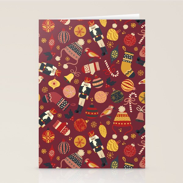 Retro Christmas Ornaments Stationery Card Gallery Image 2