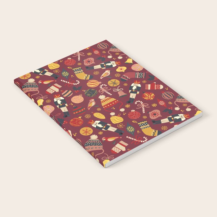 Retro Christmas Ornaments Notebook Gallery Image 1