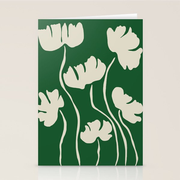 The magical Green floral Stationery Card Gallery Image 1