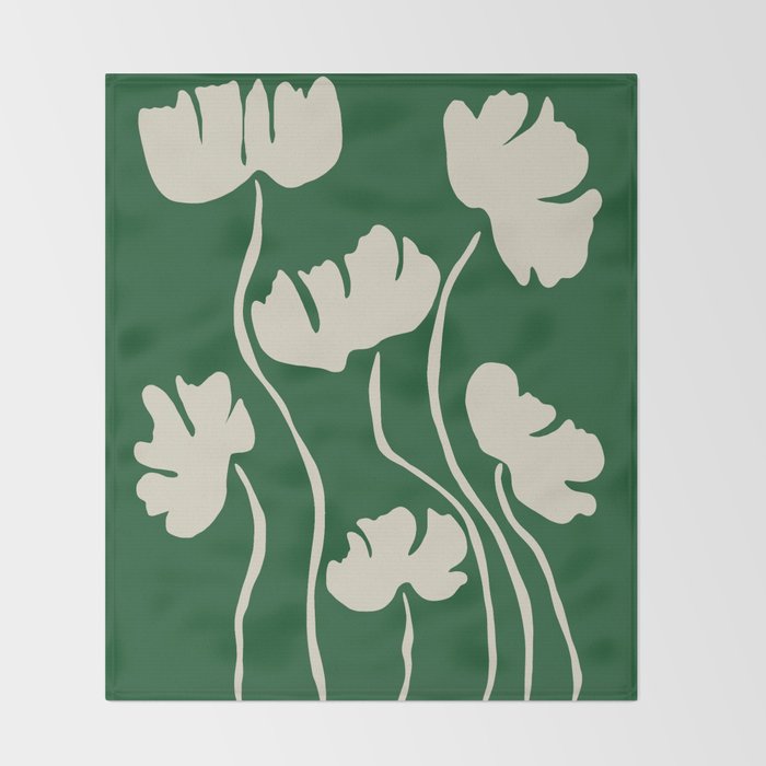 The magical Green floral Throw Blanket Gallery Image 2