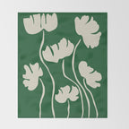 The magical Green floral Throw Blanket Gallery Image 2