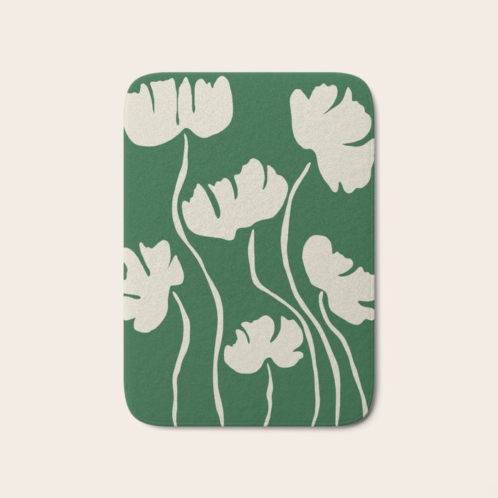 The magical Green floral Bath Mat Gallery Image 1