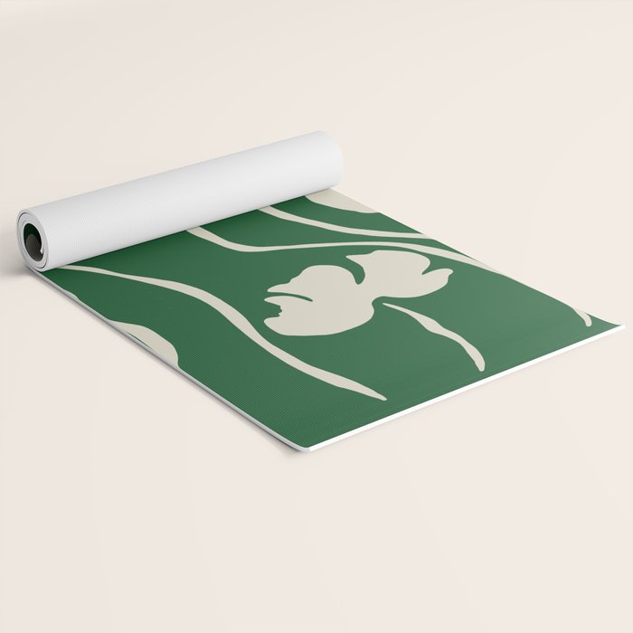 The magical Green floral Yoga Mat Gallery Image 2
