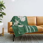 The magical Green floral Throw Blanket Gallery Image 1